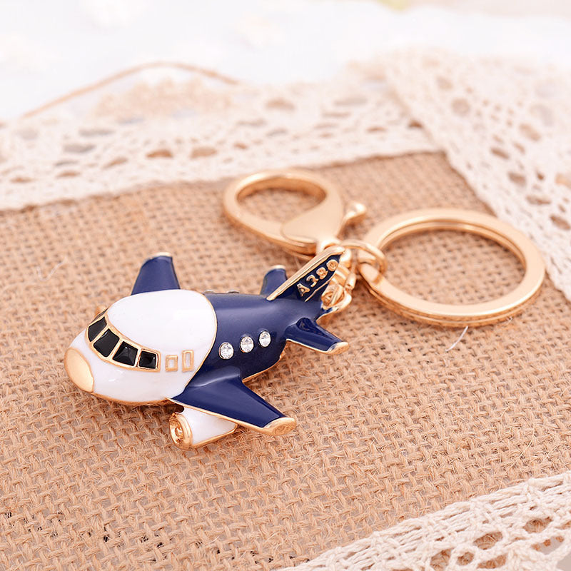 Wholesale Zinc Alloy A380 Small Airplane Model Key Chain
